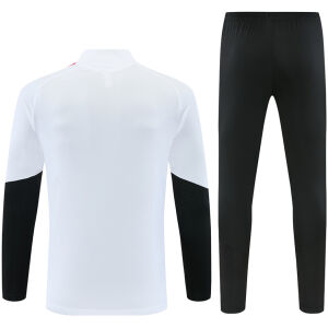 Mens Ajax Half-zip White Training Kit Suit 2026/27 rear view of shirt and shorts