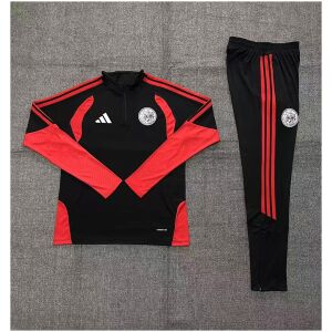 Kids Ajax Half-zip Black Training Kit Suit 2026/27 rear view of shirt and shorts