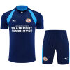 Mens PSV Eindhoven Royal Blue Training Kit Kit 2026/27 navy shirt and shorts front view with PSV crest