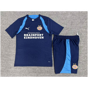 Kids PSV Eindhoven Royal Blue Training Kit Kit 2026/27 rear view of shirt and shorts