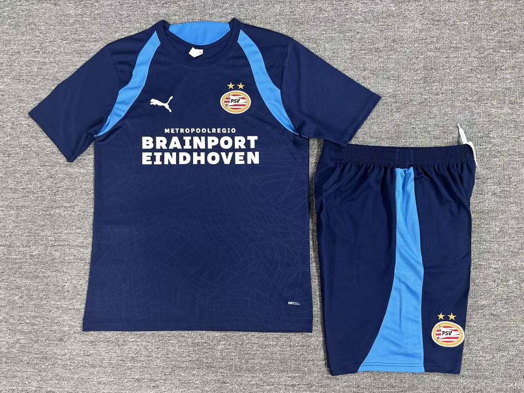Kids PSV Eindhoven Royal Blue Training Kit 2026/27 Kids PSV Eindhoven Royal Blue Training Kit Kit 2026/27 rear view of shirt and shorts