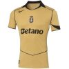 Mens Sporting CP Away Jersey 2026/27 front view in gold with black collar