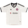 Mens Bayern Munich Retro Away Jersey 2002/03 white shirt front view with vintage T-Mobile sponsor