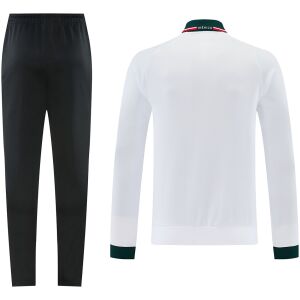 Mens Mexico Jacket White Training Kit Suit 2026 rear view showing white back panel, MÉXICO collar print, and dark pants