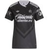 Womens Club America Away Jersey 2026/27 front view in black with tonal chevron, white Trefoil, and retro CA crest