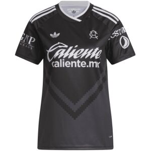 Womens Club America Away Jersey 2026/27 front view in black with tonal chevron, white Trefoil, and retro CA crest