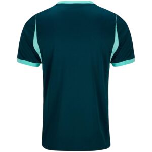 Mens Brighton & Hove Albion Third Jersey 2026/27 rear view in deep teal with mint green trim and side inserts