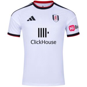 Mens Fulham Home Jersey 2026/27 white shirt front view with club crest and ClickHouse sponsor