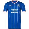 Mens Glasgow Rangers Home Jersey 2026/27 royal blue shirt front view with white pinstripes and RFC crest