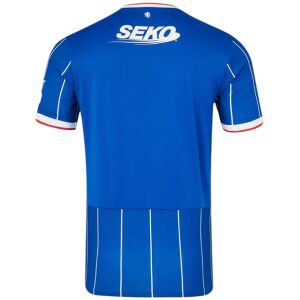 Mens Glasgow Rangers Home Jersey 2026/27 royal blue shirt back view showing Seko sponsor and rear pinstripes