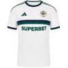 Mens Panathinaikos FC Away Jersey 2026/27 white shirt front view showing navy and green chest band and Superbet logo