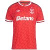 Mens CR Flamengo Third Jersey 2026/27 red shirt front view with nautical jacquard, Trefoil and rowing crest