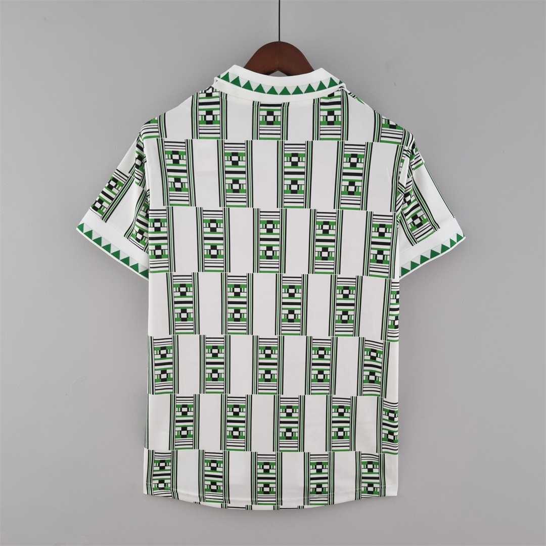 Mens Nigeria Retro Away Jersey 1994 Mens Nigeria Retro Away Jersey 1994 rear view showing authentic team styling