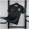 Mens South Korea Pre-Match Jersey 2026 front view in black with white tiger crest and Nike Swoosh