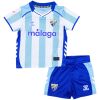 Kids Malaga two-piece kit with striped shirt and shorts front view