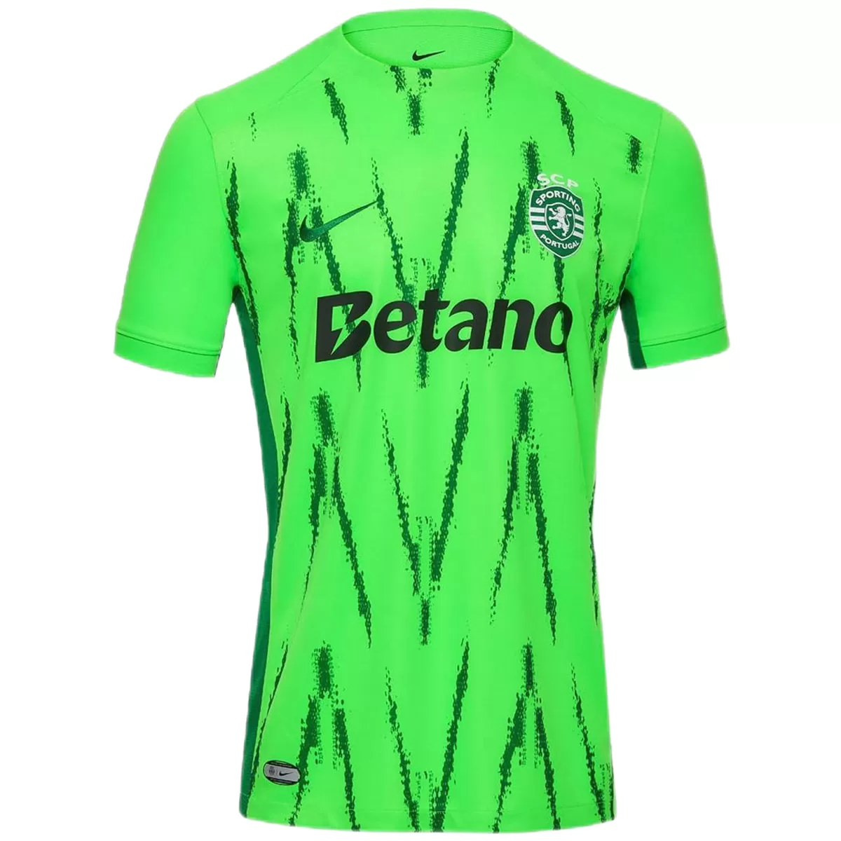 Mens Sporting Lisbon Third Jersey 2024/25 Mens Sporting Lisbon Third Jersey 2024/25 displaying neon green and chevron graphics